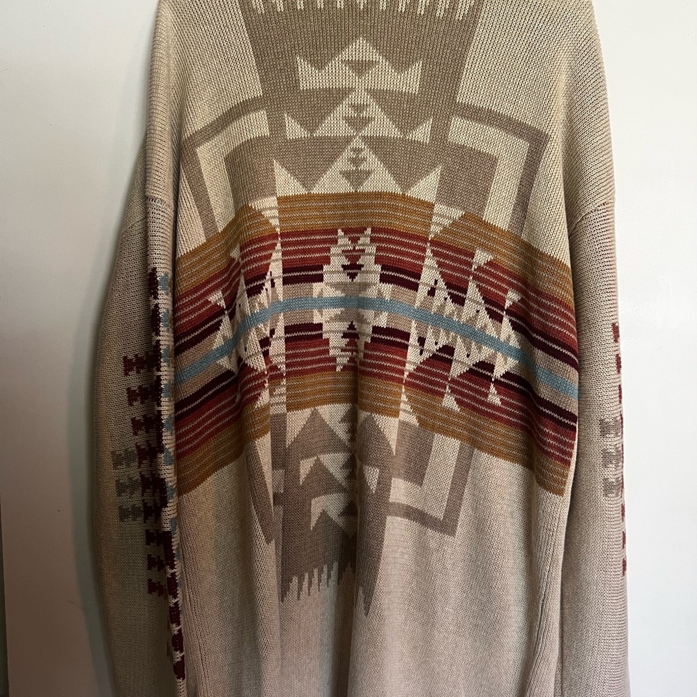 Pendleton Beige Geometric Cardigan - image 5